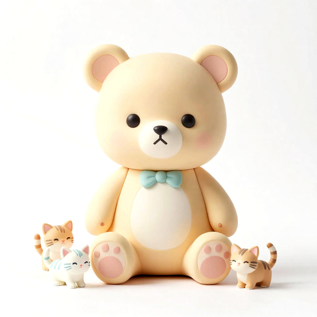 Baby Bear & Kittens (Large)